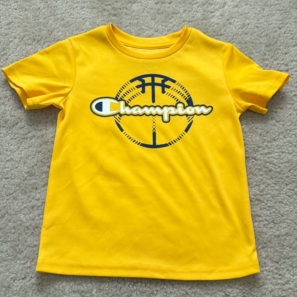 EUC Champion Toddler Boys Yellow T-Shirt - Size 5